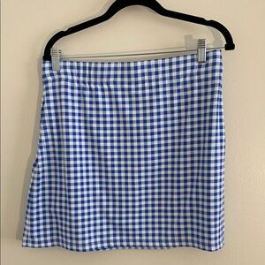 J. McLaughlin Briana Skort Athletic Blue White Gingham Size Large